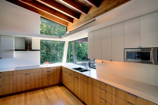 Hillside house - kitchen minimalistisch-kueche