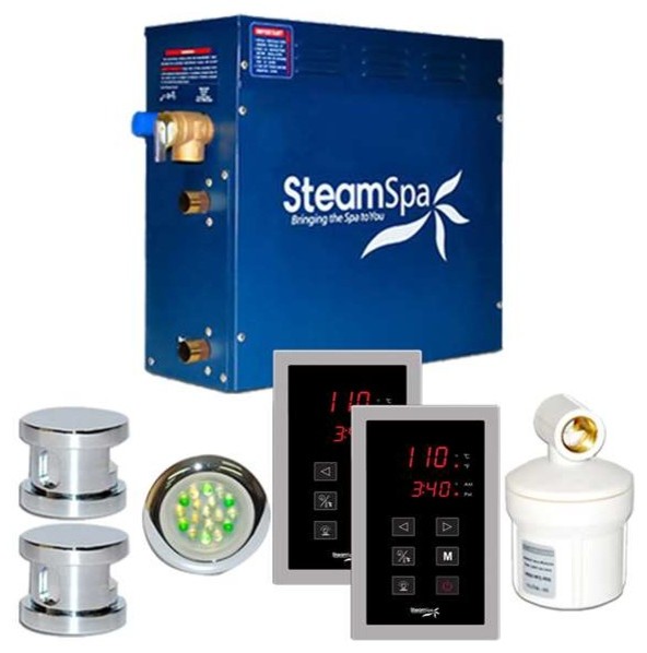 SteamSpa Royal 10.5kw Touch Pad Steam Generator Package in Chrome