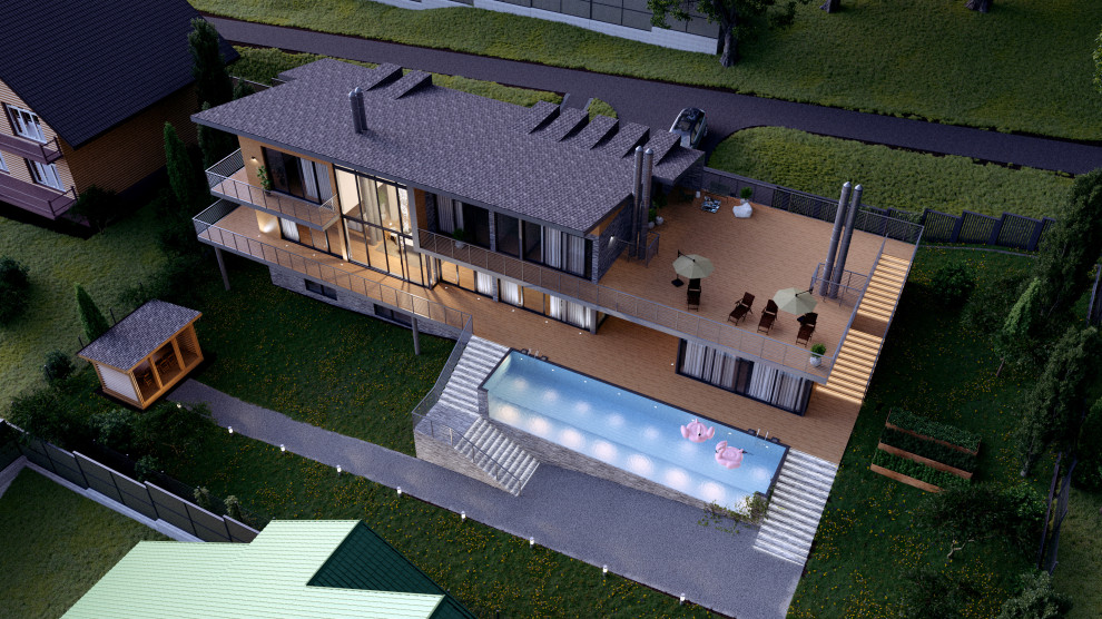 Проект дома в стиле шале в пгт. Красная Поляна г. Сочи