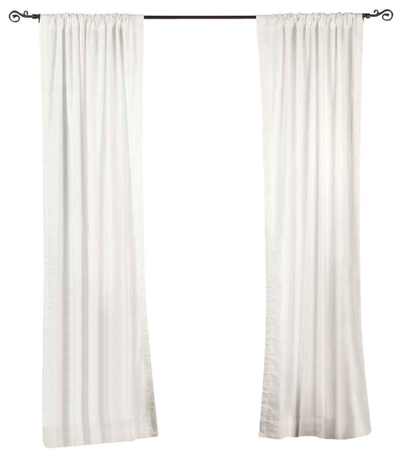White Rod Pocket  Velvet Cafe Curtain / Drape / Panel  - 43W x 36L - Piece