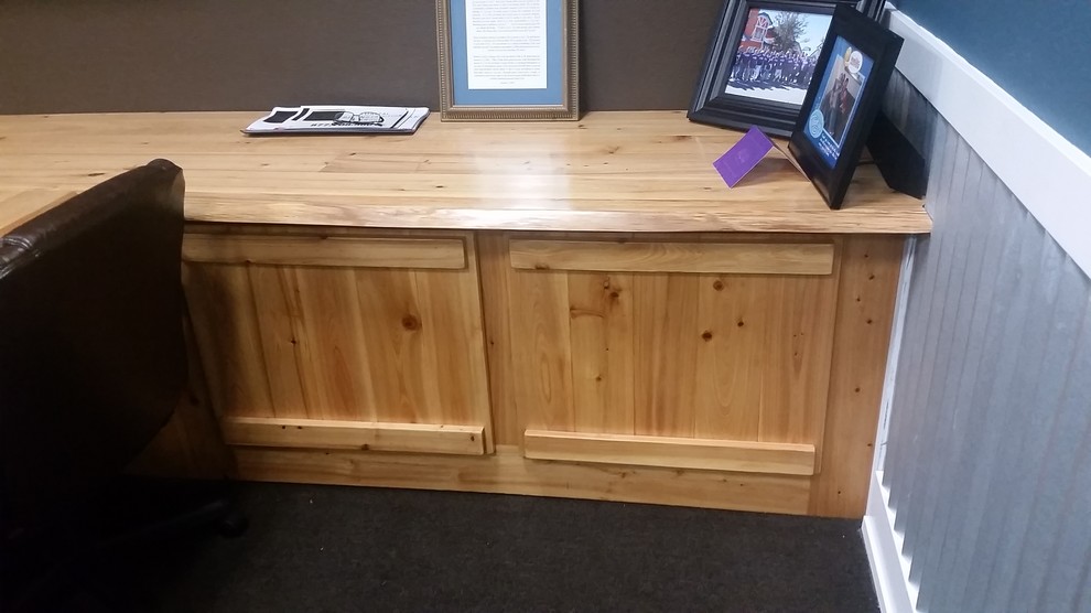 Cypress conference table & credenza