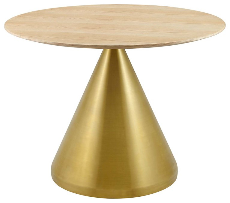Modway Furniture Tupelo 40" Dining Table in Gold/Natural EEI5342GLD