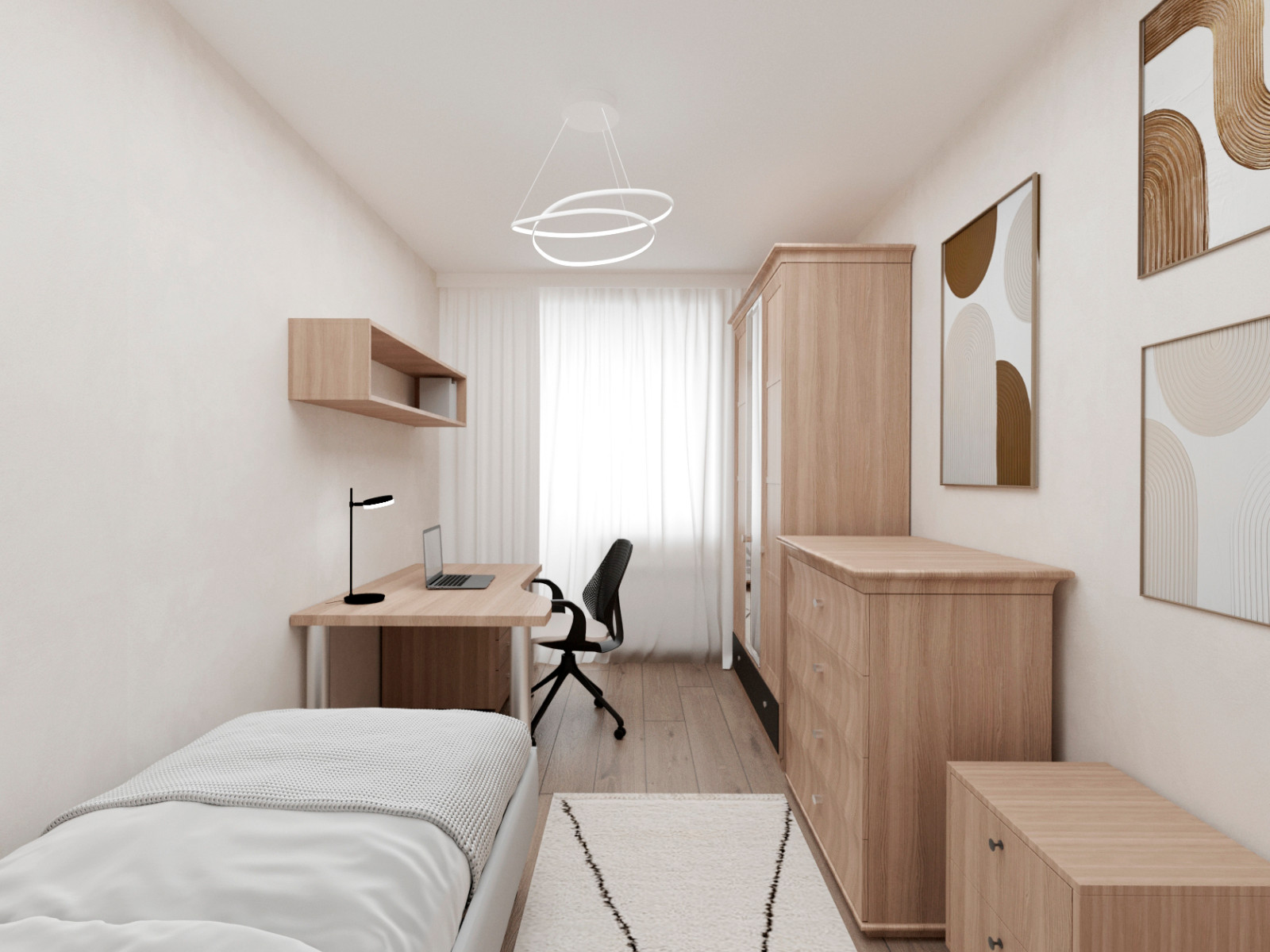 Природный минимализм. Дизайн 3-х комнатной квартиры.