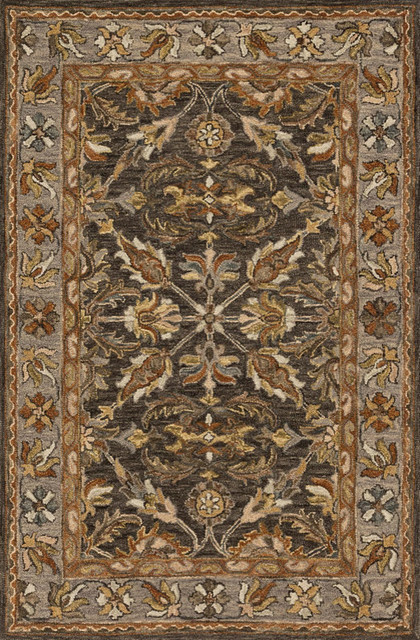 Victoria Rug Dark Taupe Gray 1 6 X1 6 Sample Square Traditional Area Rugs By Loloi Inc Houzz