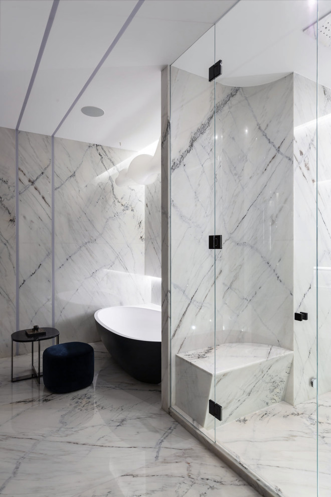 Стеклянная перегородка в душевую