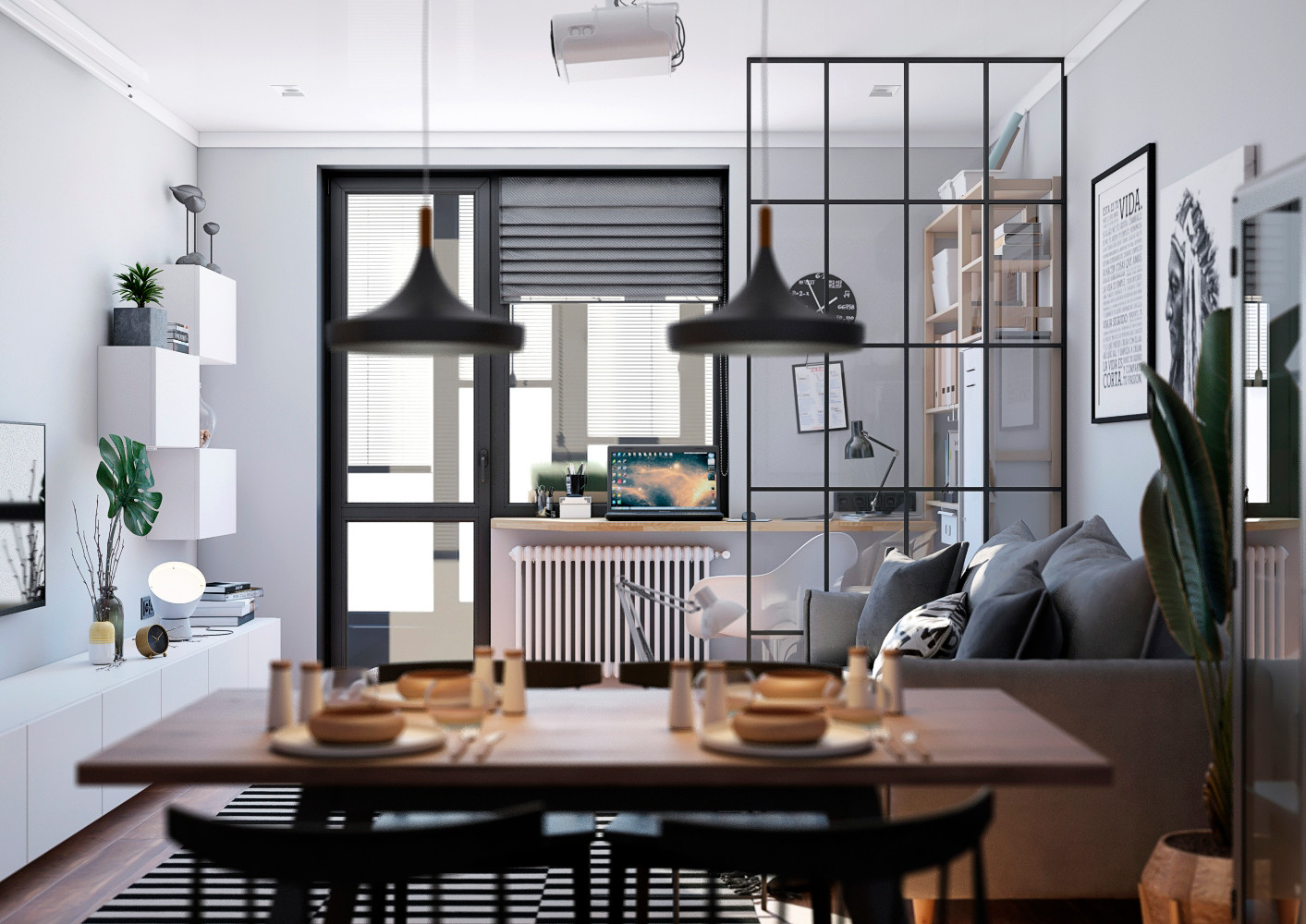 Двухкомнатная квартира в скандинавском стиле, Москва