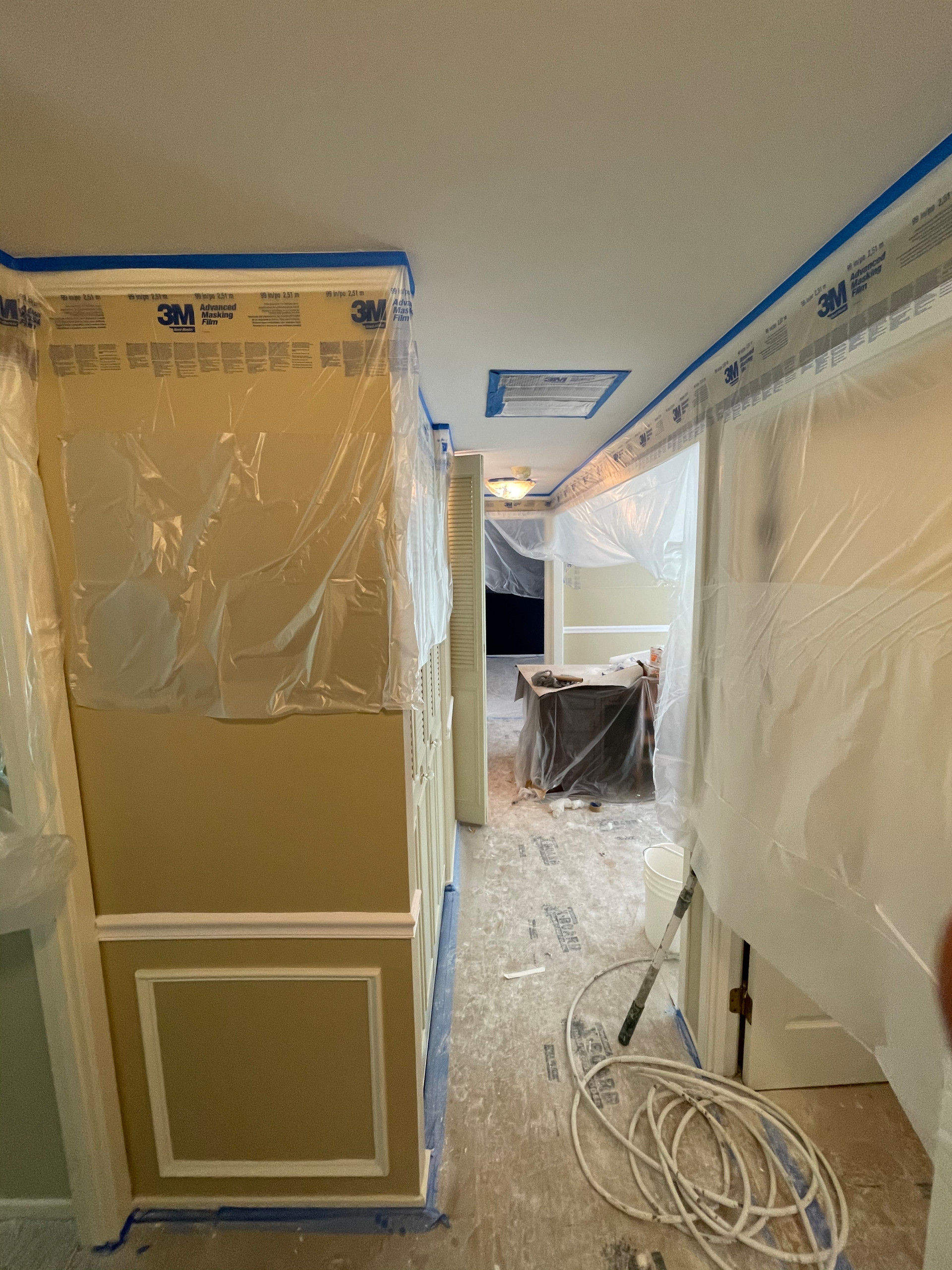 Popcorn ceiling removal and paint