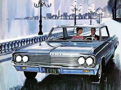 1963 Oldsmobile 98 Luxury Sedan Promotional Advertising Poster