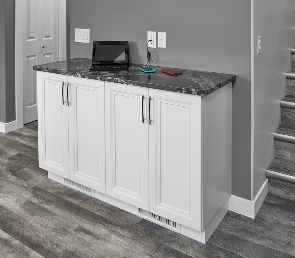 Home design - mid-sized transitional home design idea in Edmonton