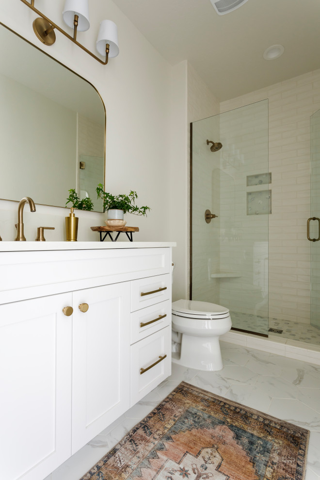 Inspiration for a farmhouse bathroom remodel in Boise