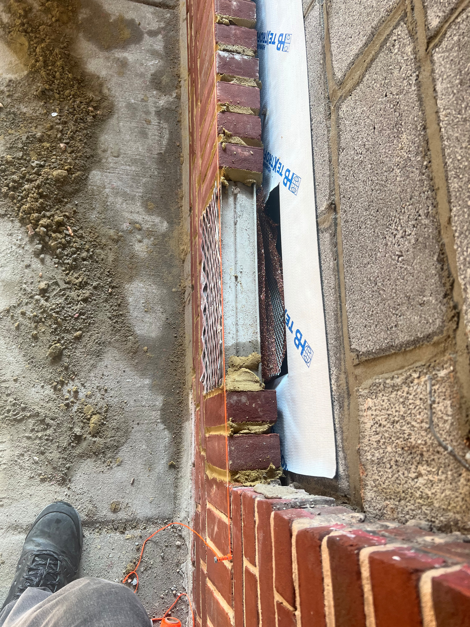 Historic wall panel and brick veneer replacement