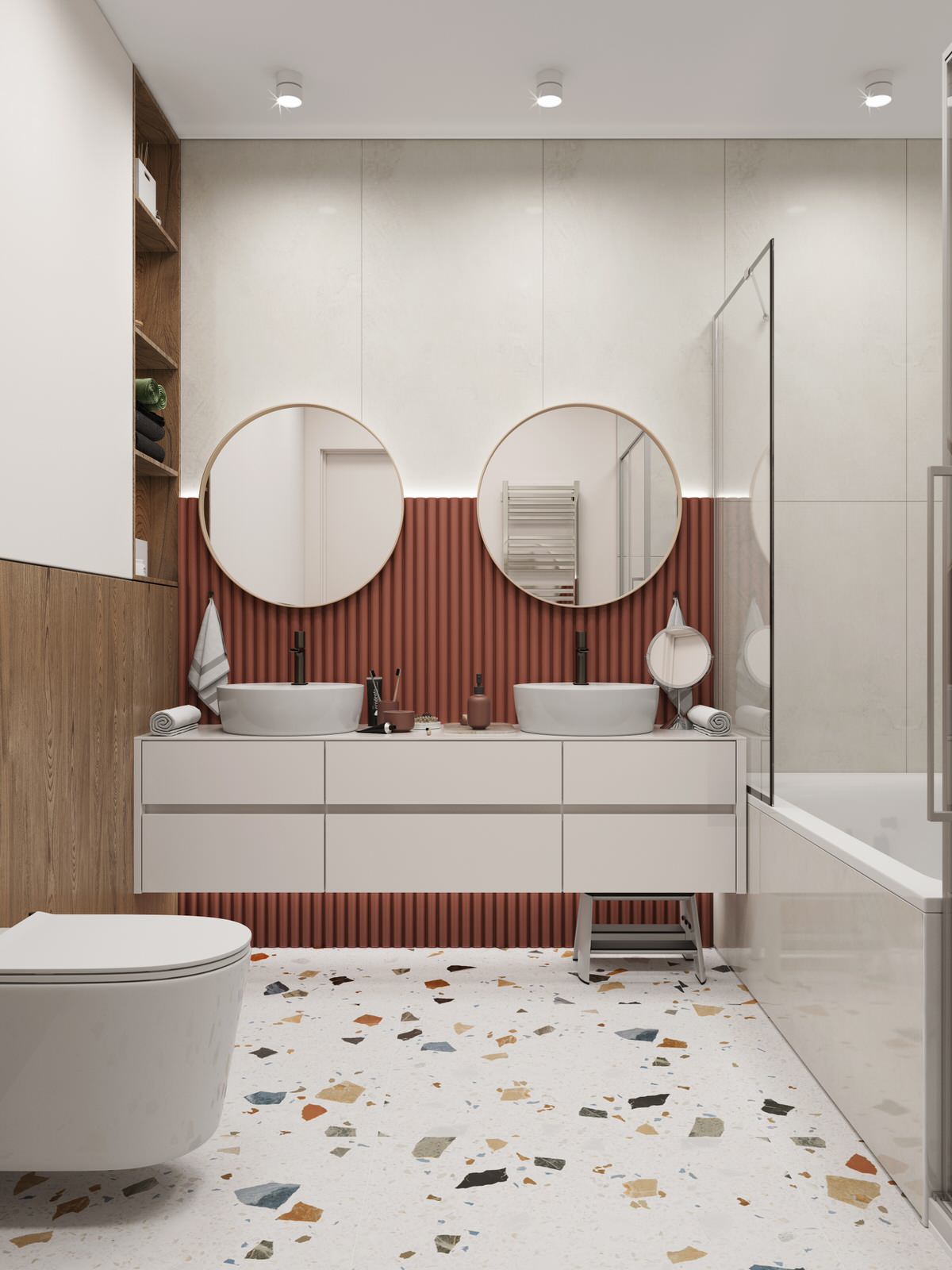 Ванная в элегантной квартире на улице Мельникайте (г.Тюмень)