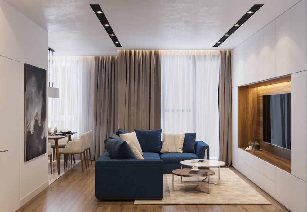 Дизайн интерьера двухкомнатной квартиры. ЖК Ясный. Москва