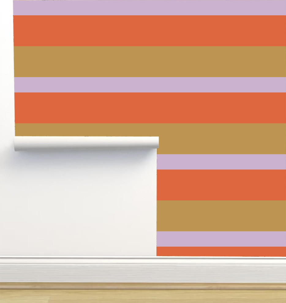 Happy Stripes Wallpaper by Julia Schumacher, Sample 12"x8"