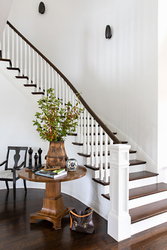 Traditional staircase in Orange County.