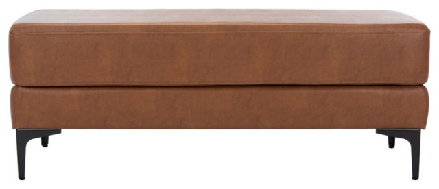 Guy Rectangle Bench Brown/Black - Modern - Accent And Storage Benches ...