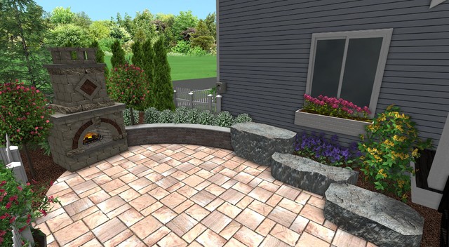 Fire Pits & Fireplaces rendering