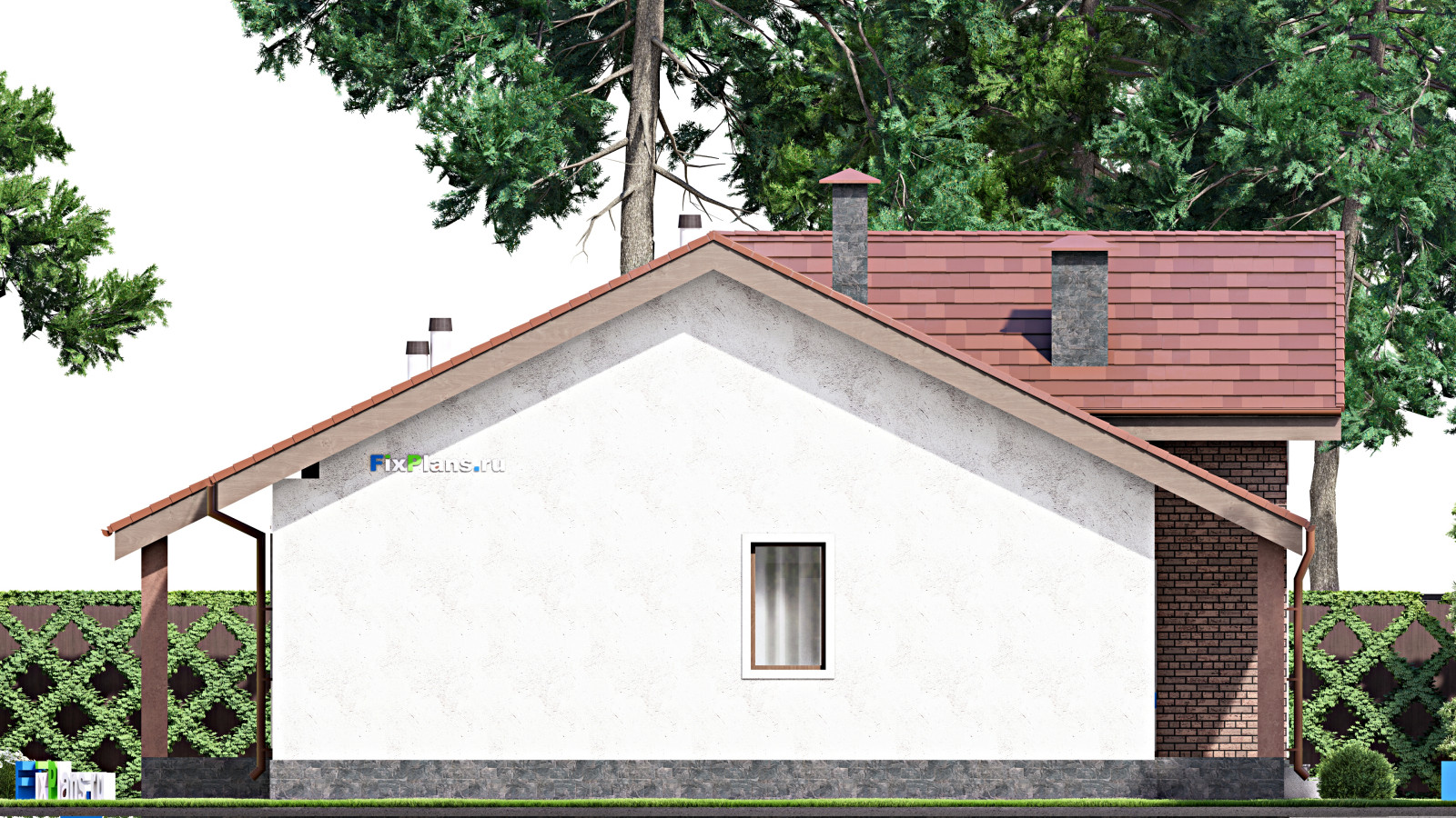 Проект одноэтажного дома 13х13м S113м2 F-13535