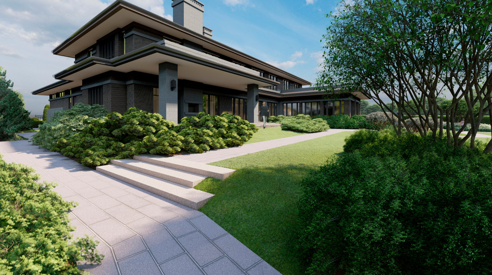 В стиле Райта. Модернизм. КП Монтевиль. 2020 г.