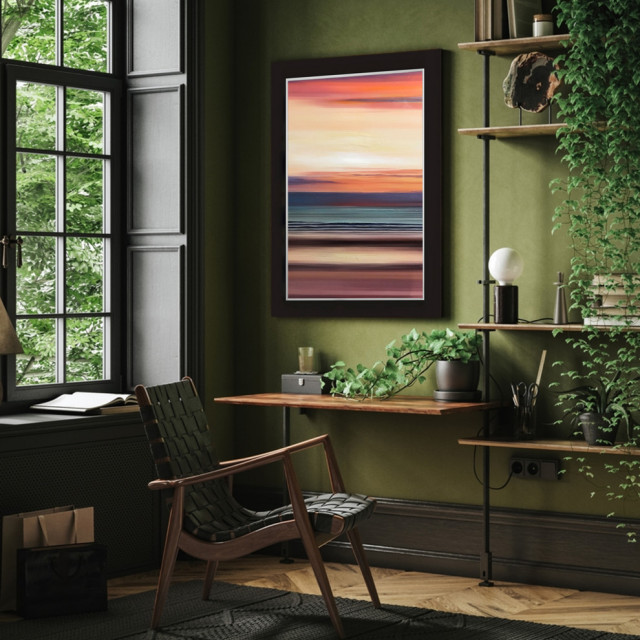 Abstract Handmade Wall Art Framed Museum Quality Wall Decor Size: 44x56 ...