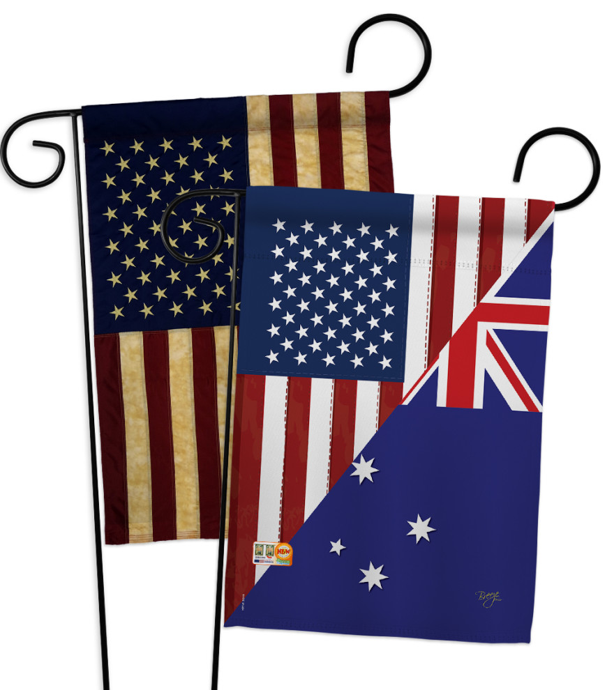 US Australia Friendship Flags of the World US Friendship Garden Flags