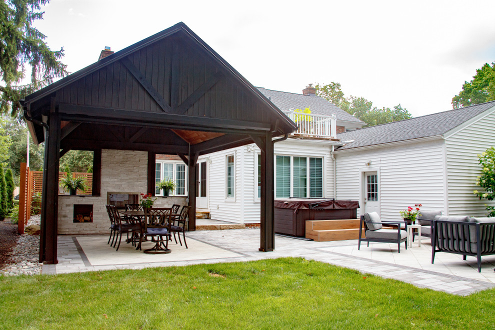 Pavilion, metal roof, patio