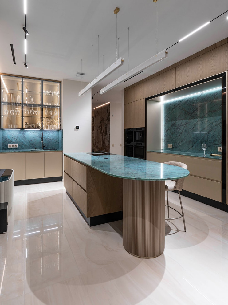 Giulia Novars впечатляет! Смелый акцент в интерьере кухни