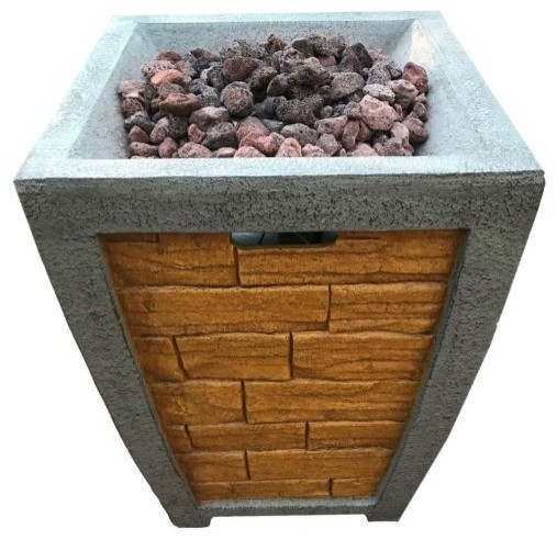 Deeco Dm Gfp 008a Lr Brick Column Gas Fire Pit Rustic Fire