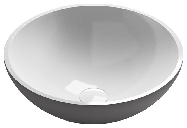 L'Aquila Vessel Bathroom Vessel Sink, Glossy, 40 cm