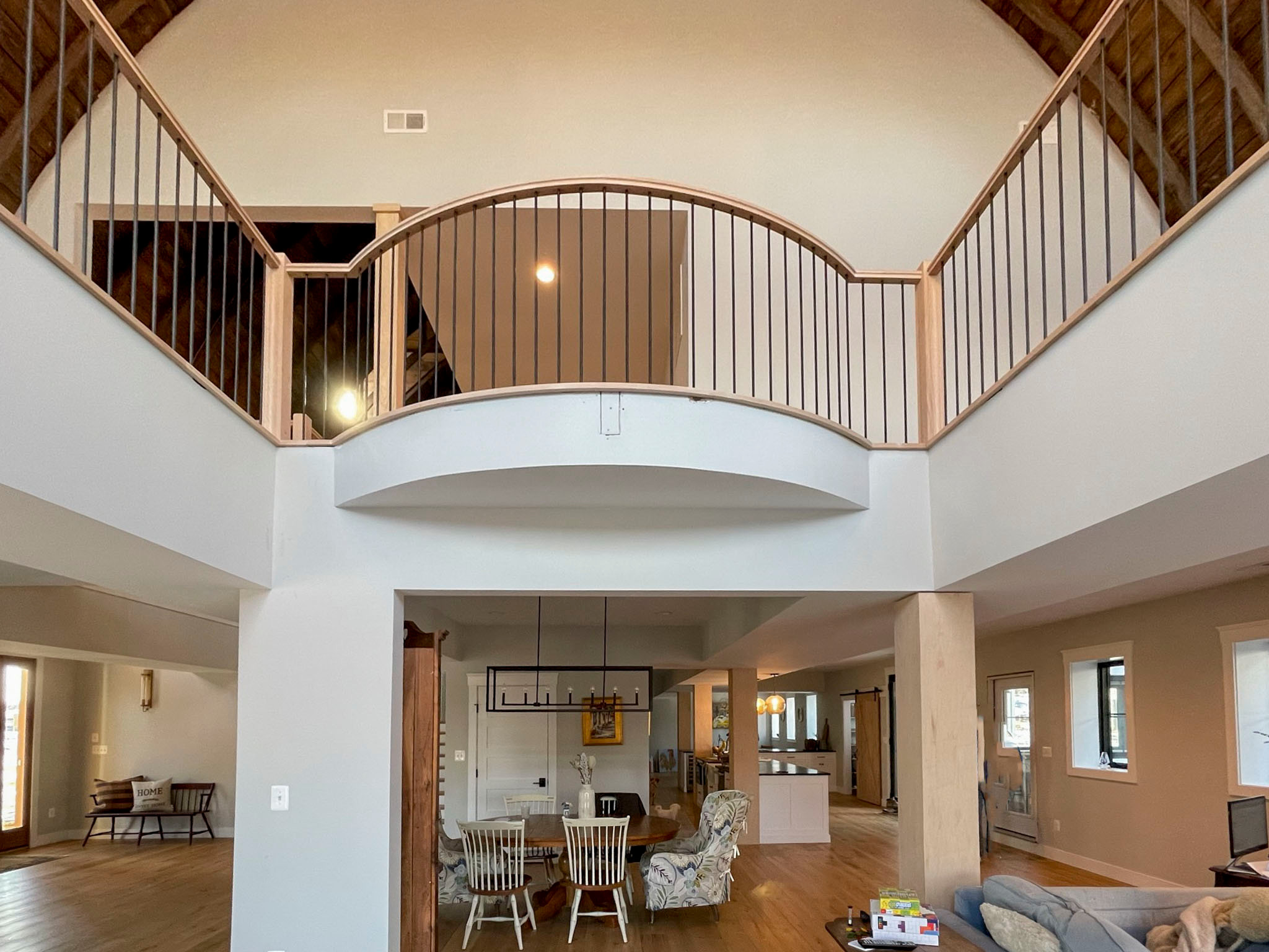 102_Straight-Freestanding Stairs/Landing in Barn Style Home, Leesburg VA 20175