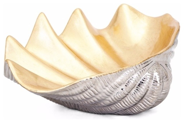 Geneva Ceramic Shell Decorative Bowl