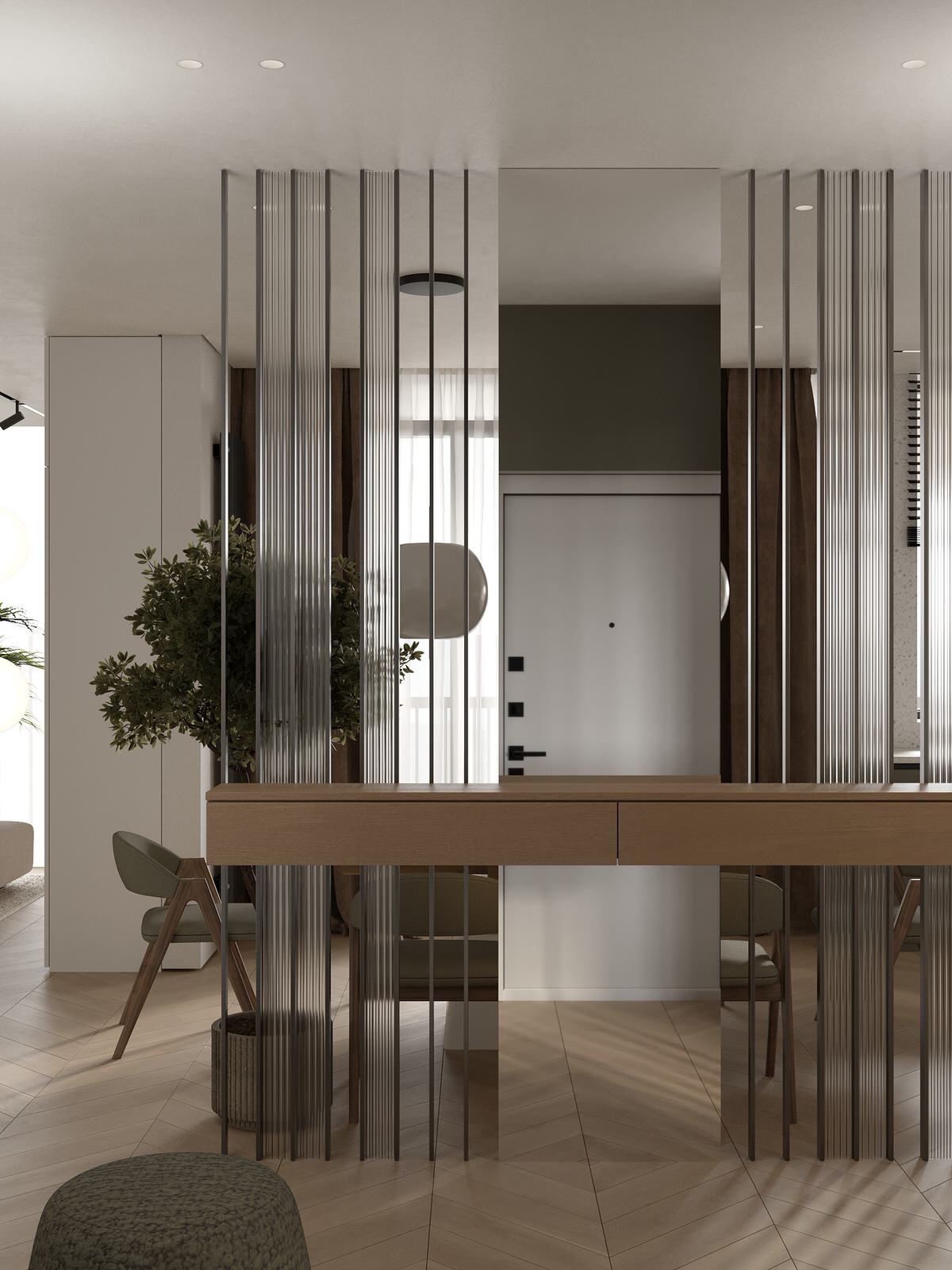 Проект 2-х уровневой квартире в эко-стиле.