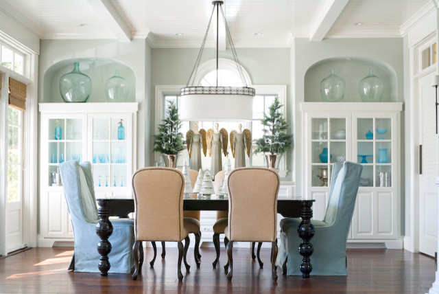Inspiration for a traditional dining room.