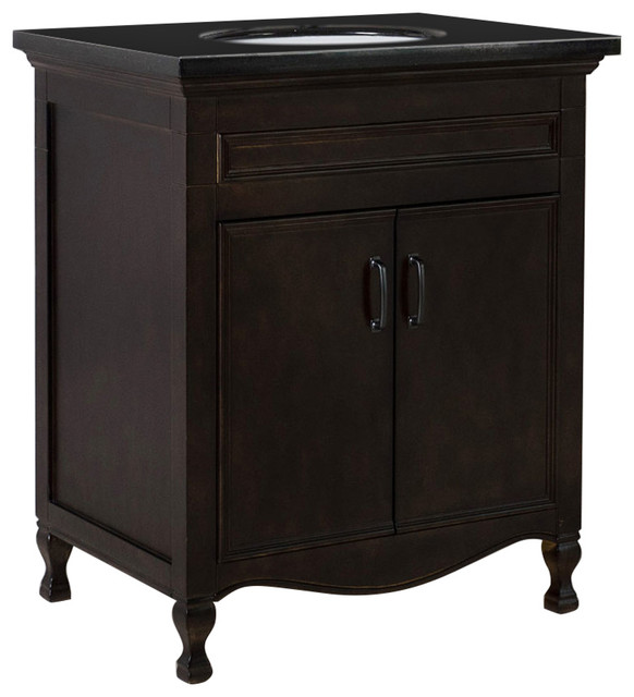 Westfield SingleSink Vanity, Sable Walnut, 30" Traditional Bathroom Vanities And Sink