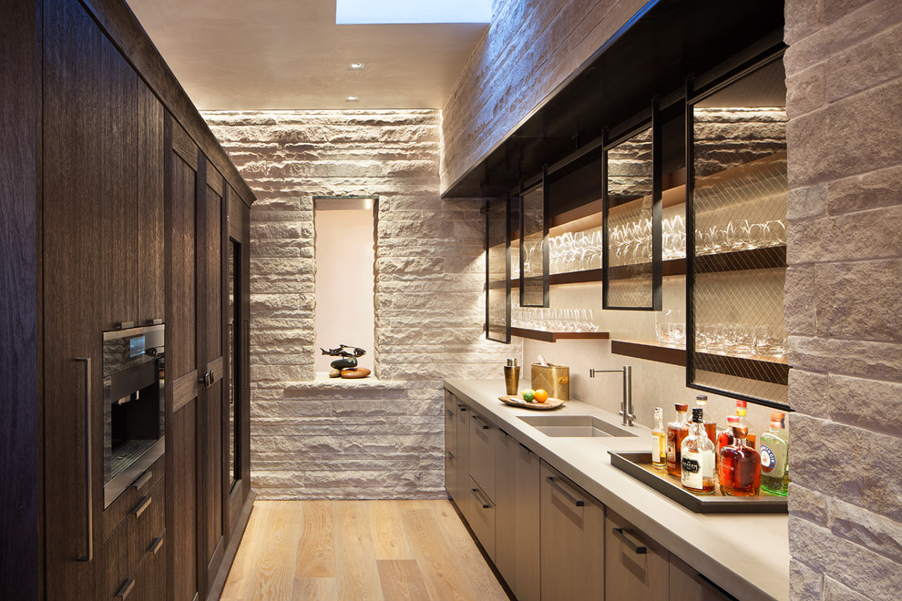 Inspiration for a rustic kitchen remodel in Denver
