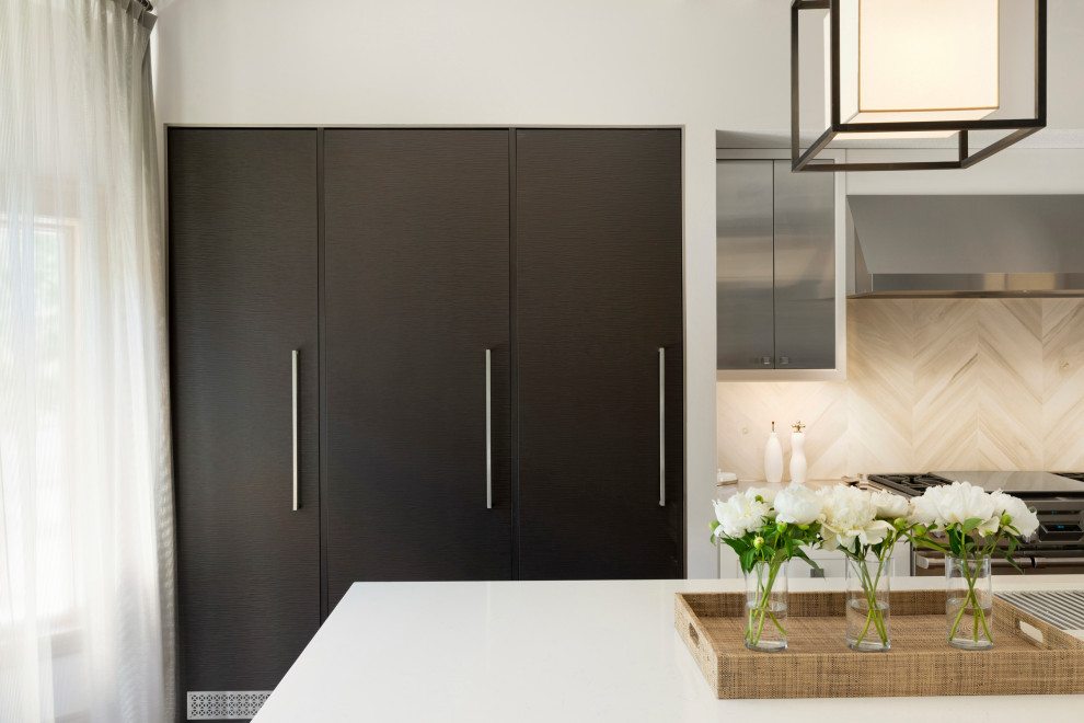 Example of a transitional kitchen design in Minneapolis