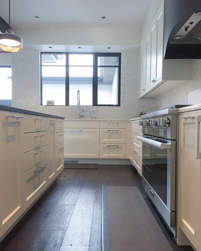 Inspiration for a transitional kitchen remodel in Edmonton