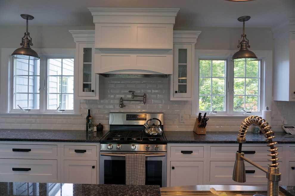 Example of a transitional kitchen design in Providence