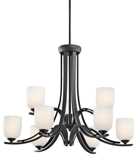 Kichler Lighting Breton Mills 9 Light Chandelier Distressed Black Kichler Lighting Breton Mills 9 Light Chandelier Distressed Black