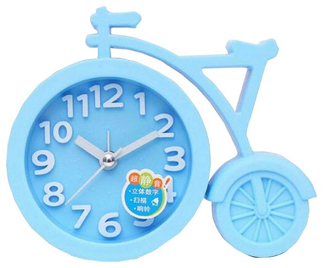 Lovely Bike Shape Kids Alarm Clock Contemporary Kids Clocks by