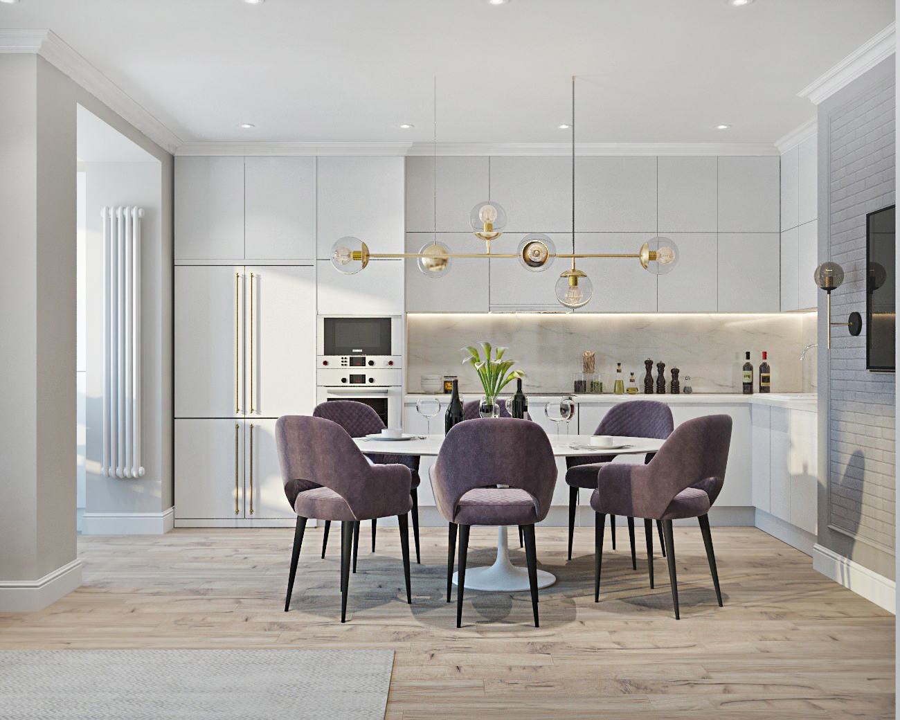 Дизайн проект 4-х комнатной квартиры в ЖК Планета