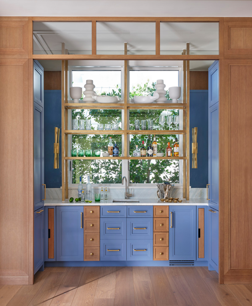 Inspiration for a coastal home bar remodel in Miami
