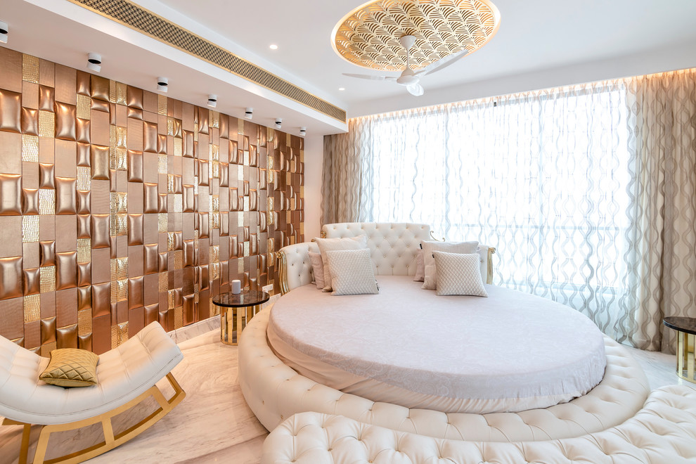 Design ideas for a mediterranean bedroom in Mumbai.