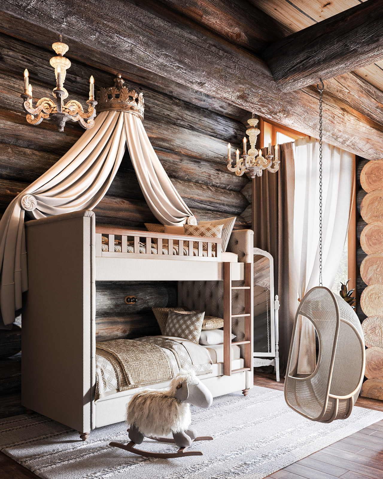 Дом из кело. Спальня младшей девочки