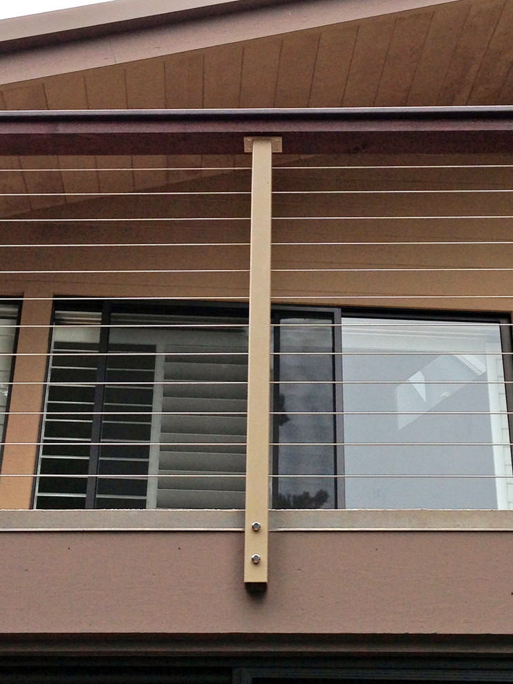 Powder Coated Cable Railing Posts - Modern - Deck - San ...