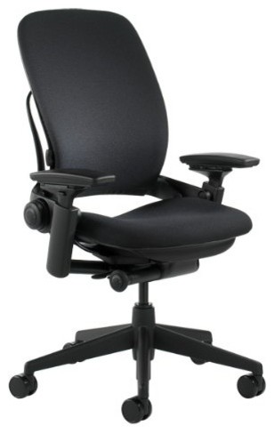 Steelcase Leap Chair V2 In Fabric in Black