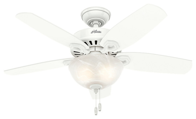 Hunter Builder Small Room 42 Ceiling Fan With Light Snow White