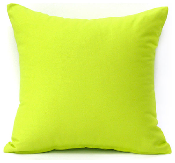 Solid Lime Green Accent, Throw Pillow Cover, 16"x16"