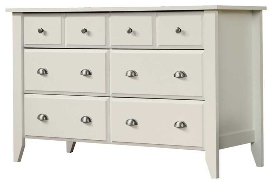 Sauder Shoal Creek Dresser In Soft White Transitional Dressers