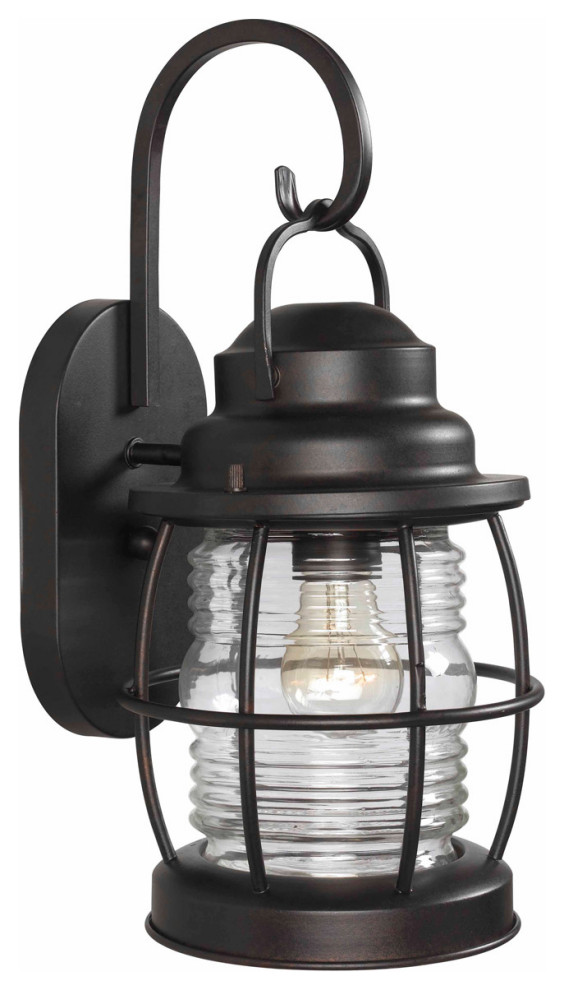 Beacon Outdoor Wall Light, Gilded Copper Beach Style Outdoor Wall